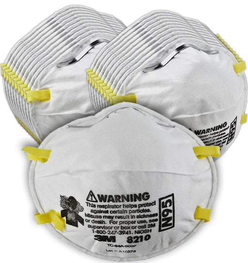 3M Personal Protective Equipment Particulate Respirator 8210, N95, Smoke, Dust, Grinding, Sanding, Sawing, Sweeping,