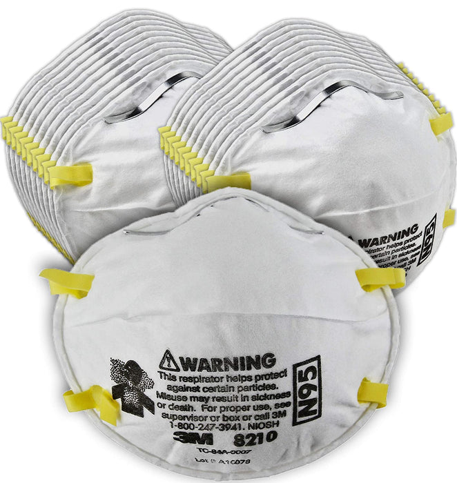 3M Personal Protective Equipment Particulate Respirator 8210, N95, Smoke, Dust, Grinding, Sanding, Sawing, Sweeping, 