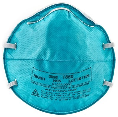 3M 1860 Particulate Respirator and Surgical Mask 1860