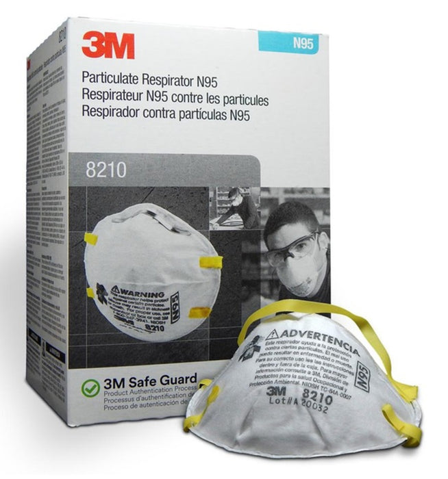 3M Personal Protective Equipment Particulate Respirator 8210 N95